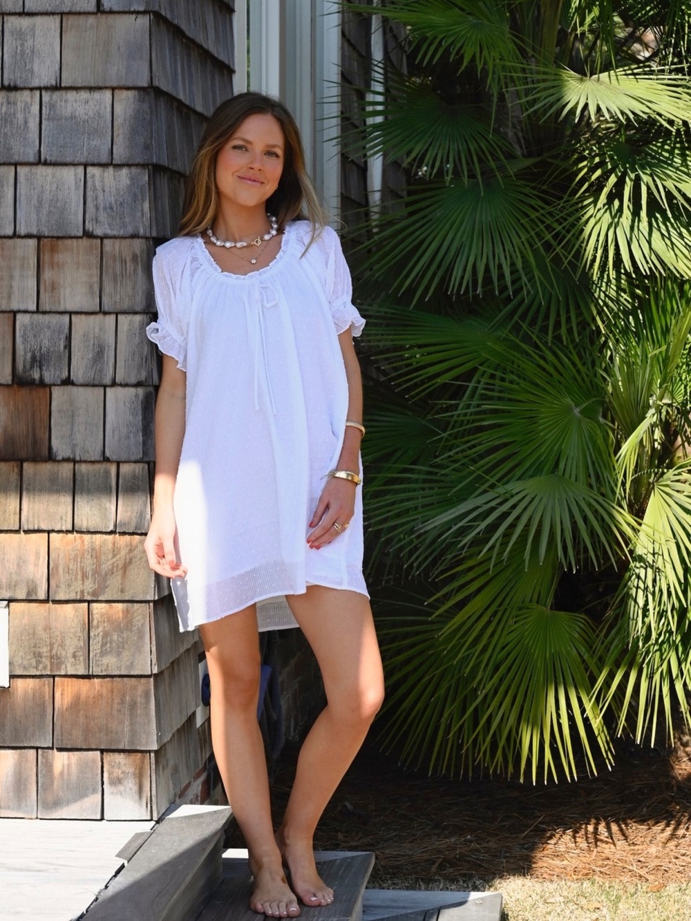 Darling Loungewear Swiss Dot Mini Dress